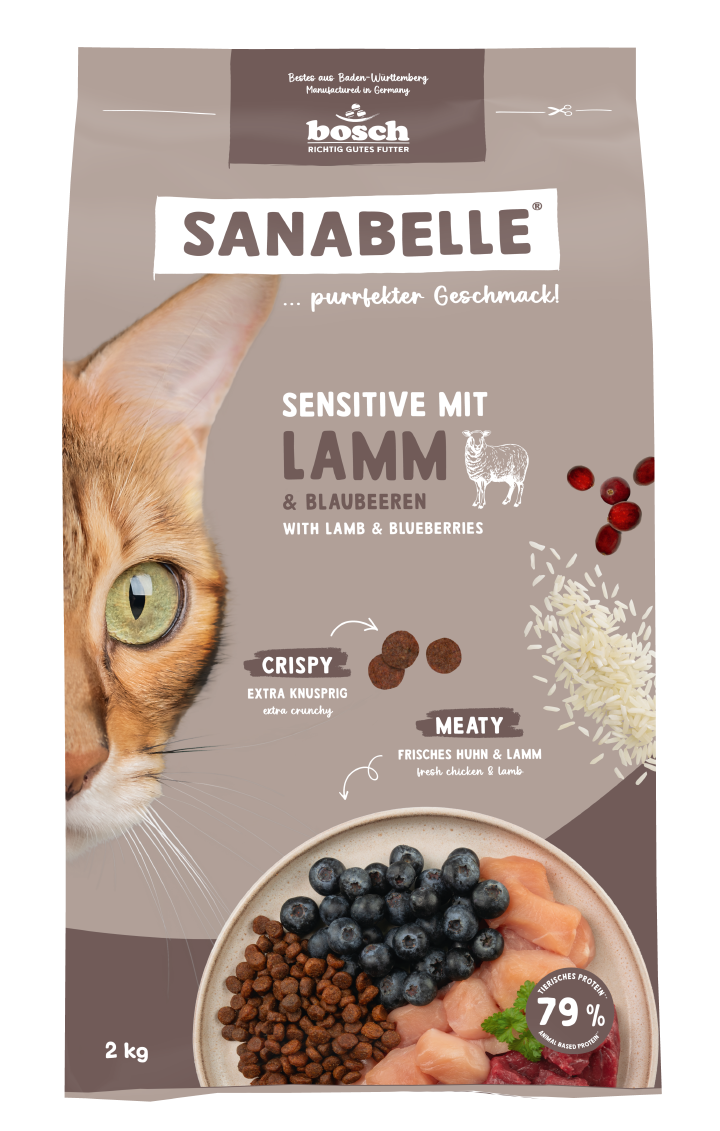 Sanabelle Katzen-Trockenfutter Sensitive mit Lamm
